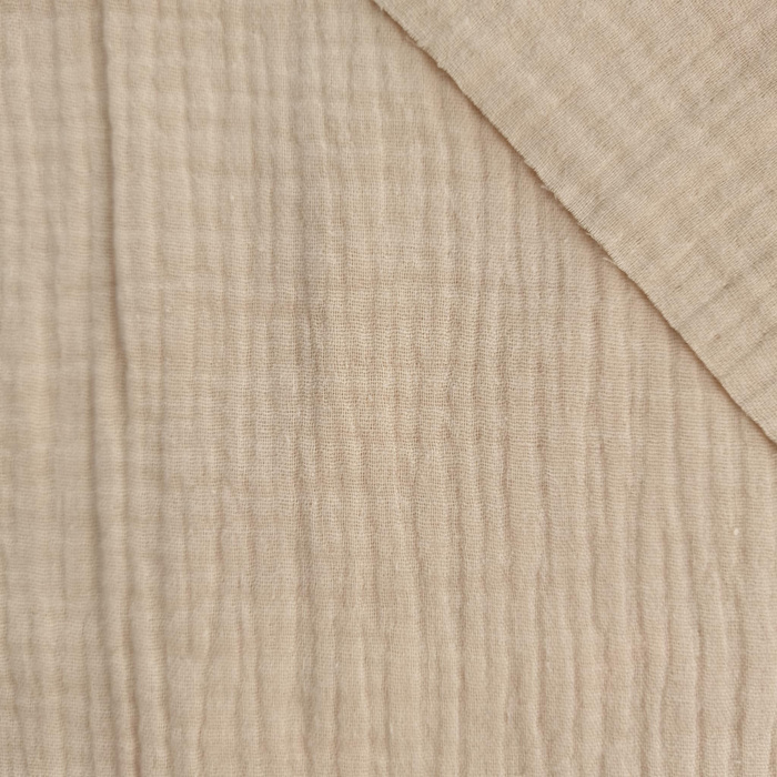 Muślin bawełniany, Double Gauze - BEŻOWY (BEIGE)