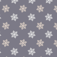 SNOWFLAKES pat. 5 (WINTER TIME) / grey - Panama 220g