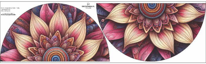 PINK FLOWER  - mały panel na spódnicę z koła