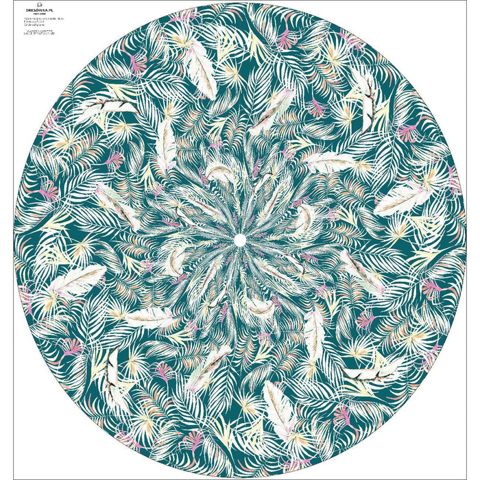 LEAVES AND FEATHERS - panel na spódnicę z koła D