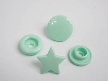 Druckknöpfe KAM Sterne 12 mm minze - 10 Sets
