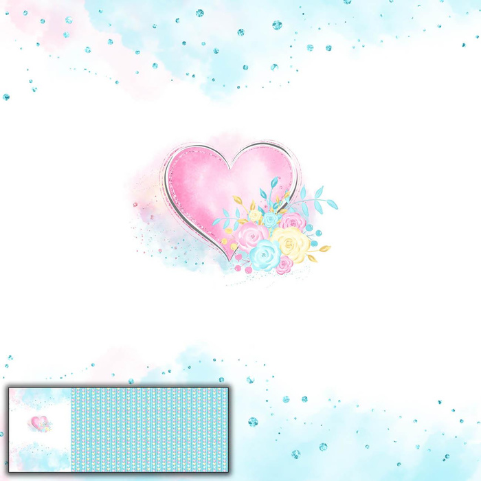 SERCE I KWIATY (MAGICZNA KRAINA) - PANEL PANORAMICZNY 60 cm
