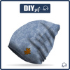 Czapka "Smerfetka" - PRZECIERANY JEANS (niebieski) 48-50