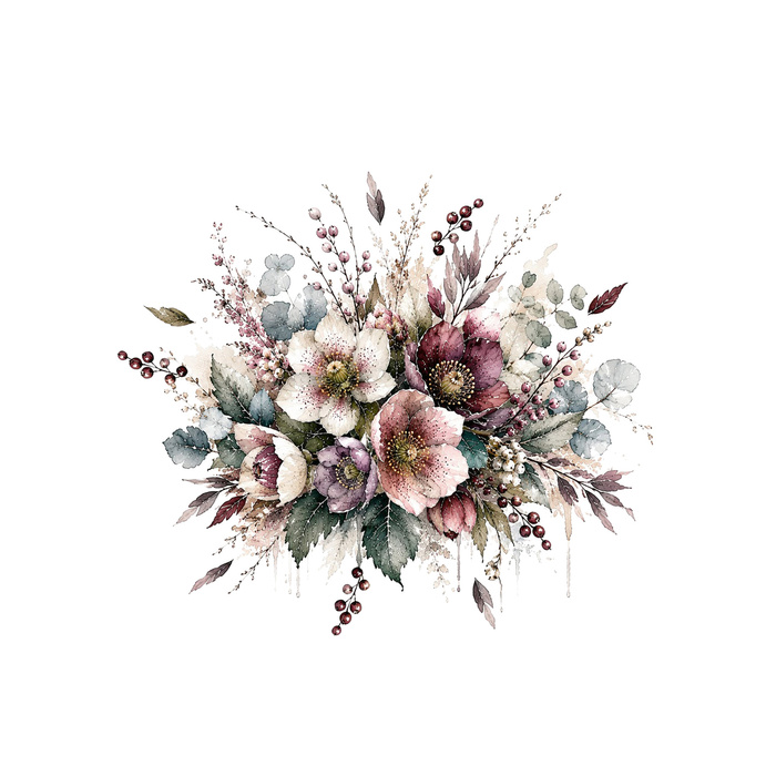 WINTER GARDEN WZ. 15 - panel (60cm x 50cm) SINGLE JERSEY