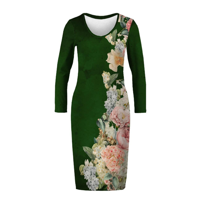 PENCIL DRESS (ALISA) - VINTAGE FLOWERS WZ. 14 - sewing set XL