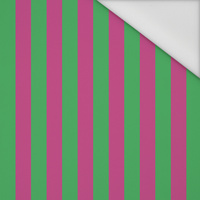 PINK-GREEN STRIPES - Waterproof woven fabric