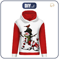 CLASSIC WOMEN’S HOODIE (POLA) - TIPSY SNOWMEN - sewing set S