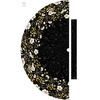 FLOWERS (pattern no. 8) / black - skirt panel "MAXI"