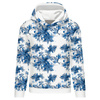 BLUZA DAMSKA (POLA) CLASSIC Z KAPTUREM - KWIAT WANILII (CLASSIC BLUE) -  dzianina pętelkowa XXL