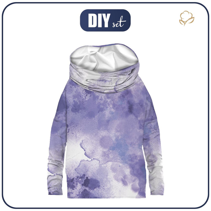 BLUZA DAMSKA (FURIA) NIETOPERZ Z KOMINEM - KLEKSY WZ. 2 (Very Peri) - dzianina pętelkowa XXL