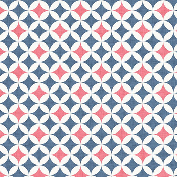 ROSETTES / blue - coral