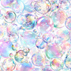 RAINBOW BUBBLES - Viskose Jersey