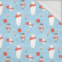 ZVÍŘATA S ŠÁTKY VZ. 2 (ZIMNÍ HRA) / ACID WASH AZUROVÝ - Organická Teplákovina