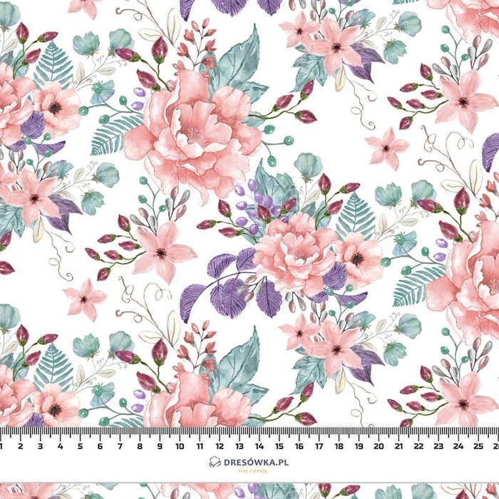 WILD ROSE FLOWERS PAT. 1 (BLOOMING MEADOW) - single jersey with elastane 