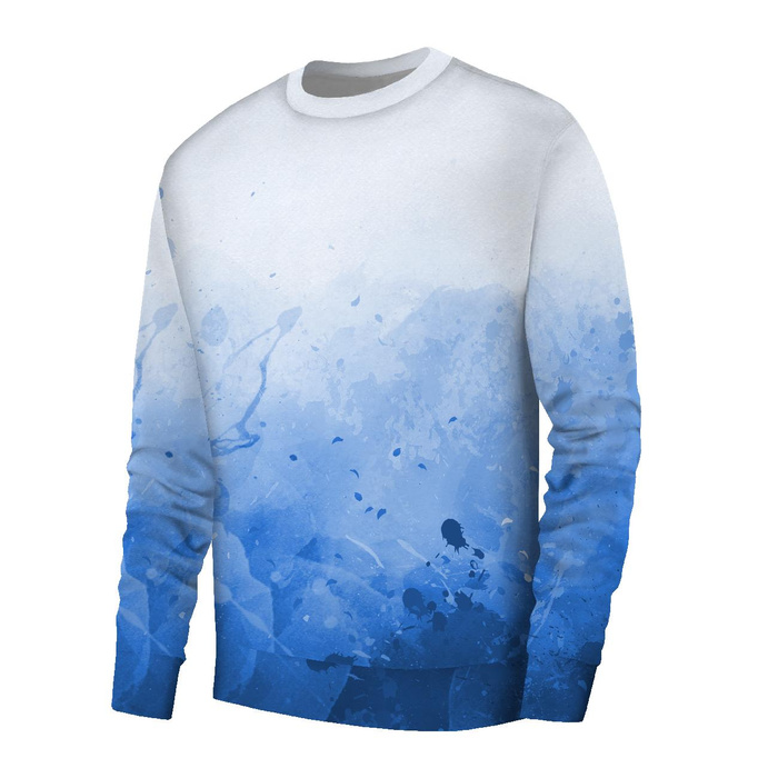 BASIC HERREN SWEATSHIRT (OREGON) - KLECKSE (classic blue) - Sommersweat XL