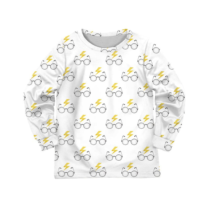 CHILDREN'S PAJAMAS " MIKI" - MAGIC GLASSES (MAGIC SCHOOL) - Elastic cotton knit fabric (98/104)