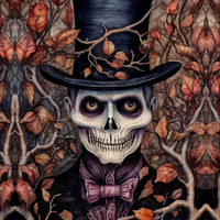 SKELETON  - PANEL (60cm x 50cm) SINGLE JERSEY