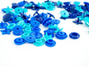 Color Snaps PRYM Love, plastic fasteners 12,4 mm - 30 sets - stars navy / turquoise / blue