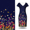 SCHMETTERLINGE / bunt - Kleid-Panel krepp