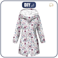 WOMEN'S PARKA (ANNA) - WATERCOLOR BOUQUET Pat. 2 - softshell M