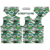 MEN’S T-SHIRT - COMICS (green - blue) - single jersey XS