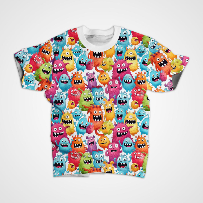 FUNNY MONSTERS PAT. 4 - quick-drying woven fabric