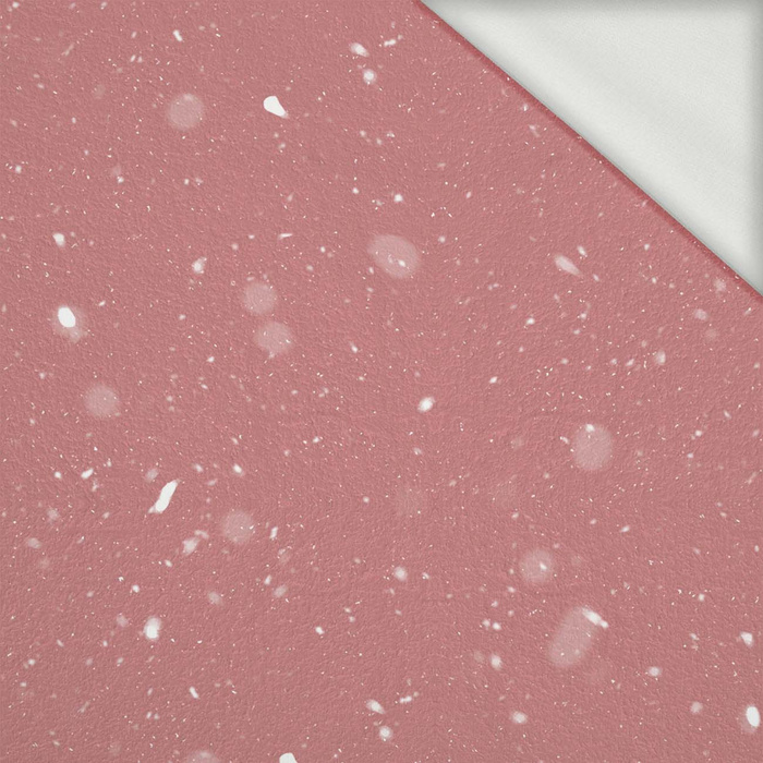 SNOWY PINK - dresówka pętelkowa