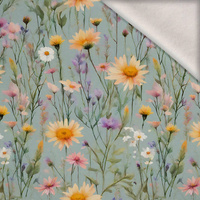 FLOWERS MEADOW WZ. 6 - dzianina drapana z elastanem ITY