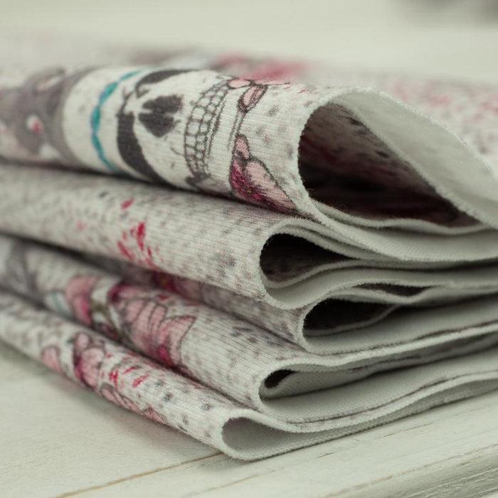 SKULL QUEEN - single jersey with elastane TE210