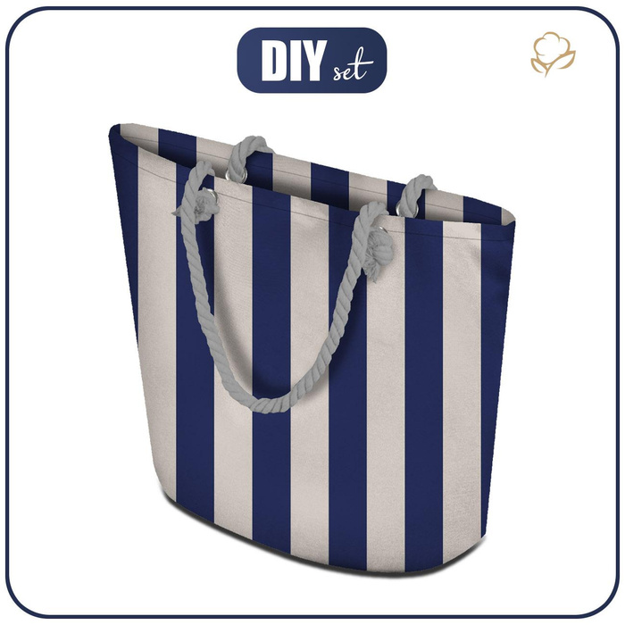 SHOPPER - STREIFEN / NAVY - Nähset