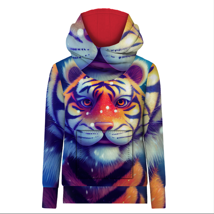 UNISEX HOODIE "HYDRA" (134/140) - ANIMATED TIGER - sewing set