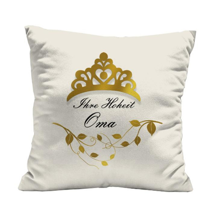 PANEL PODUSZKOWY - IHRE HOHEIT OMA / korona - Welur tapicerski