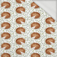 50cm OSPALÍ JEŽCI (OSPALÁ ZVÍŘÁTKA) / bílá - Organická Teplákovina