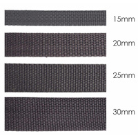 Webbing tape -  dark grey / Choice of sizes