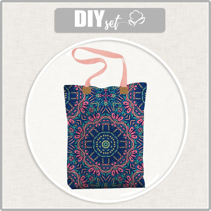 SHOPPER TASCHE - COLORFUL MANDALA pat. 4 - Wasserabweisende Webware - Nähset