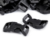 Plastic curved side release buckle 20 mm - black