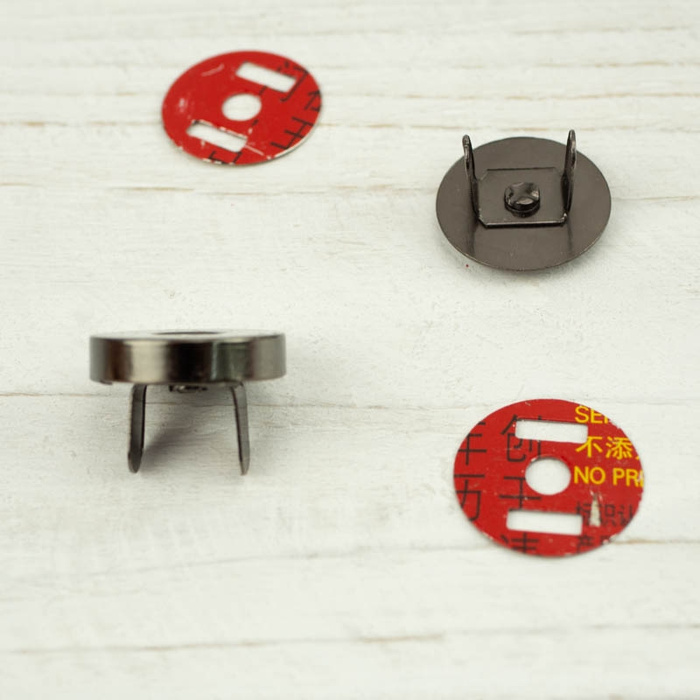 Magnetic Snap Closures 18 mm - black nickel