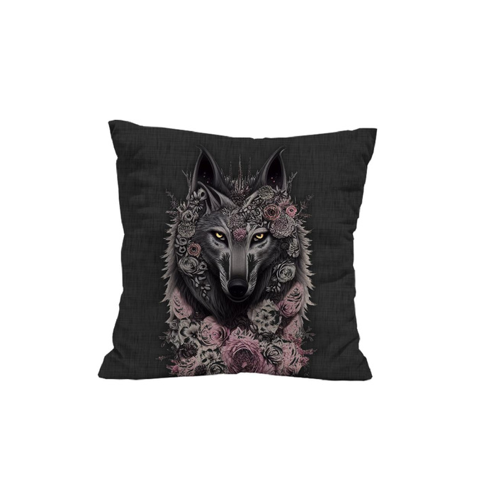 PILLOW 45X45 - FANTASY WOLF - Upholstery velour - sewing set