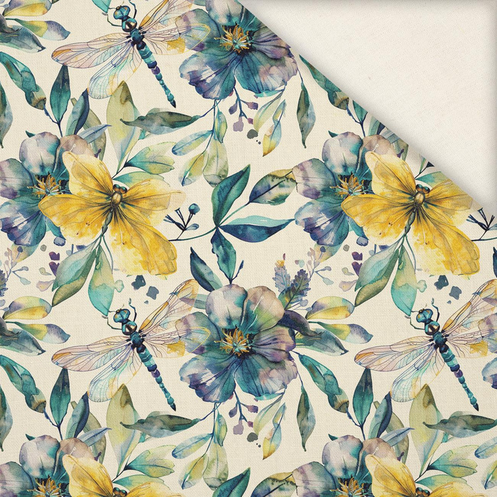 Butterfly & Flowers wz.8- Slub Weave