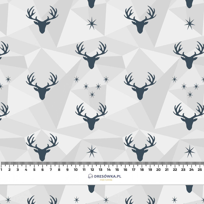 HIRSCHE (Adventure) / hellgrau - Wasserabweisende Webware