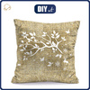 PILLOW 45x45 - TWIG / jute - Upholstery velour - sewing set