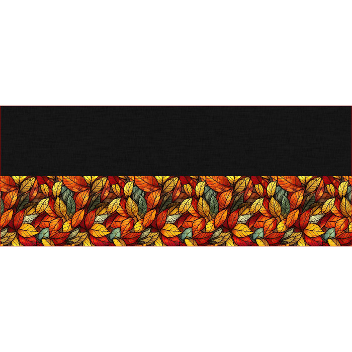 BUTTON SCARF - LEAVES / STAINED GLASS PAT. 2 - sewing set