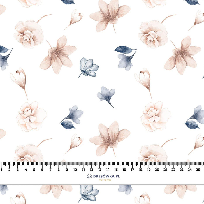 RETRO FLOWERS M. 6 - Slub Weave 