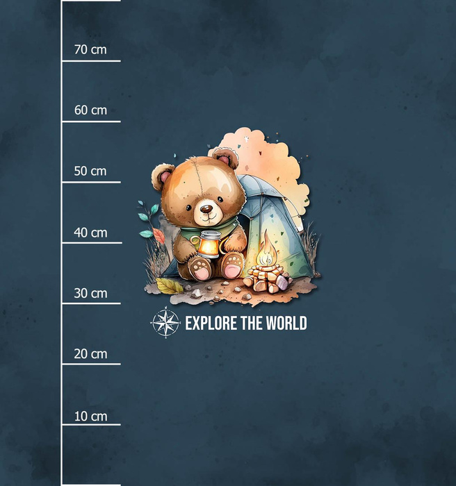 EXPLORE THE WORLD - PANEL (75cm x 80cm) SINGLE JERSEY ITY