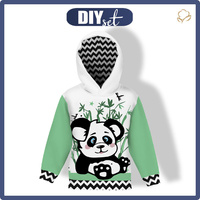 KID'S HOODIE (ALEX) - PANDA AMELIE - looped knit fabric (86/92)
