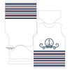 KID’S T-SHIRT - ANCHOR / stripes (marine) - single jersey (140/146)