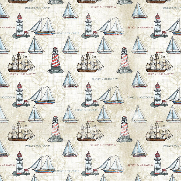 By the Sea Wz. 5 - looped knit fabric