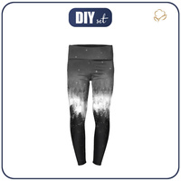 MÄDCHEN THERMO LEGGINGS (DORA) - WALD OMBRE (WINTER IM GEBIRGE) - Nähset 104