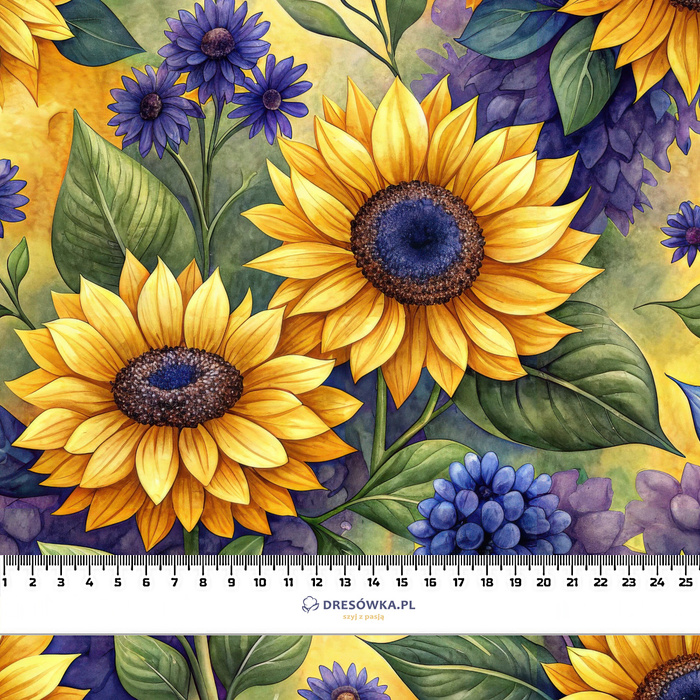 SUNFLOWERS wz. 4 - Polster- Velours