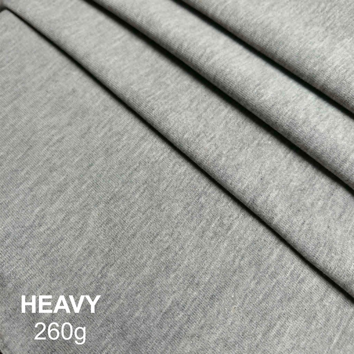 T-Shirt Jersey HEAVY 260 g/m² aus 100% Baumwolle - GRAUER MELANGE
